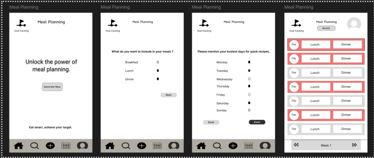 User Input Page Wireframe